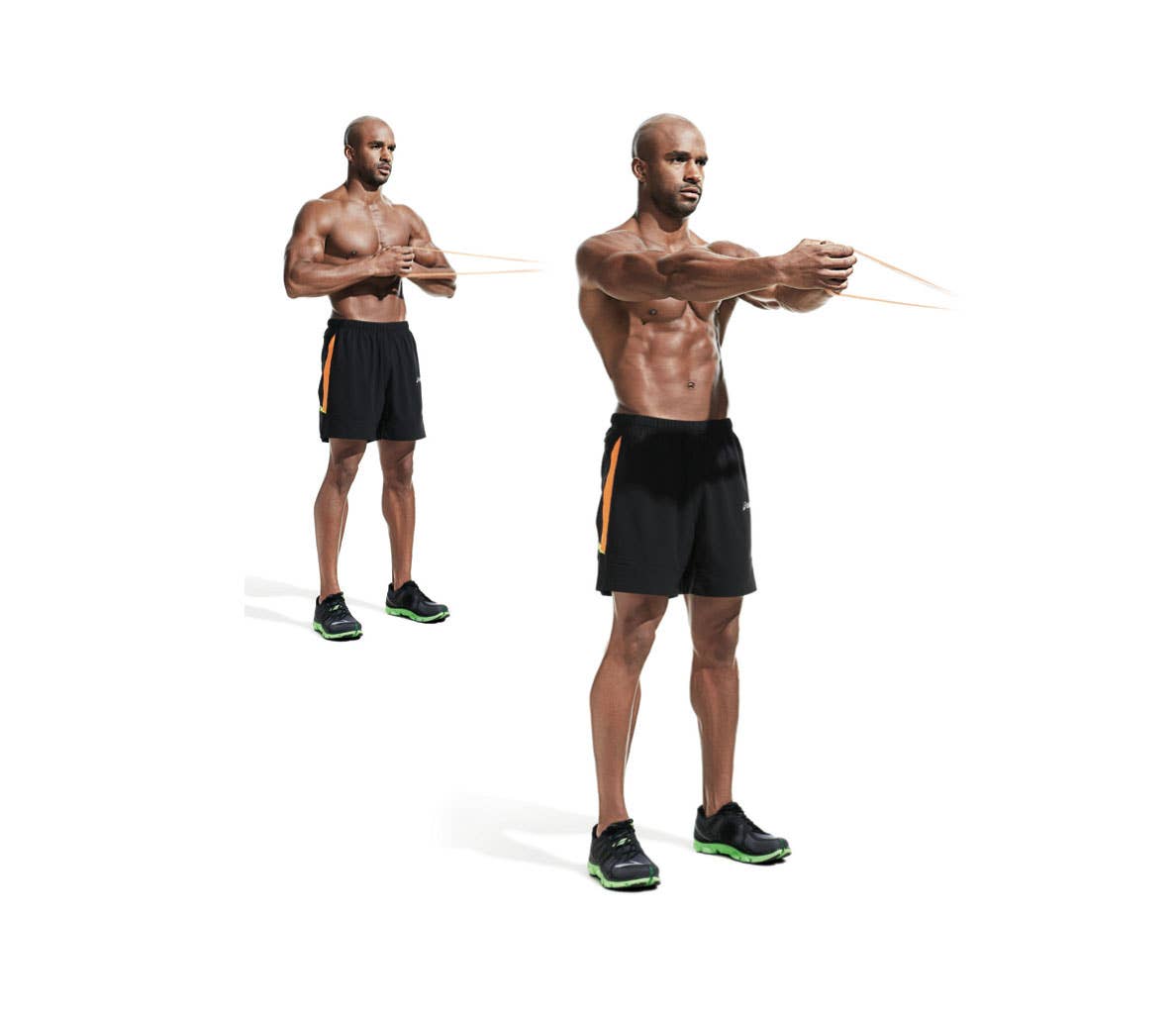 Man Toning With Resistance Bands Resistance Band Full-Body Muscle Supersets · Free Workout By WorkoutLabs Fit