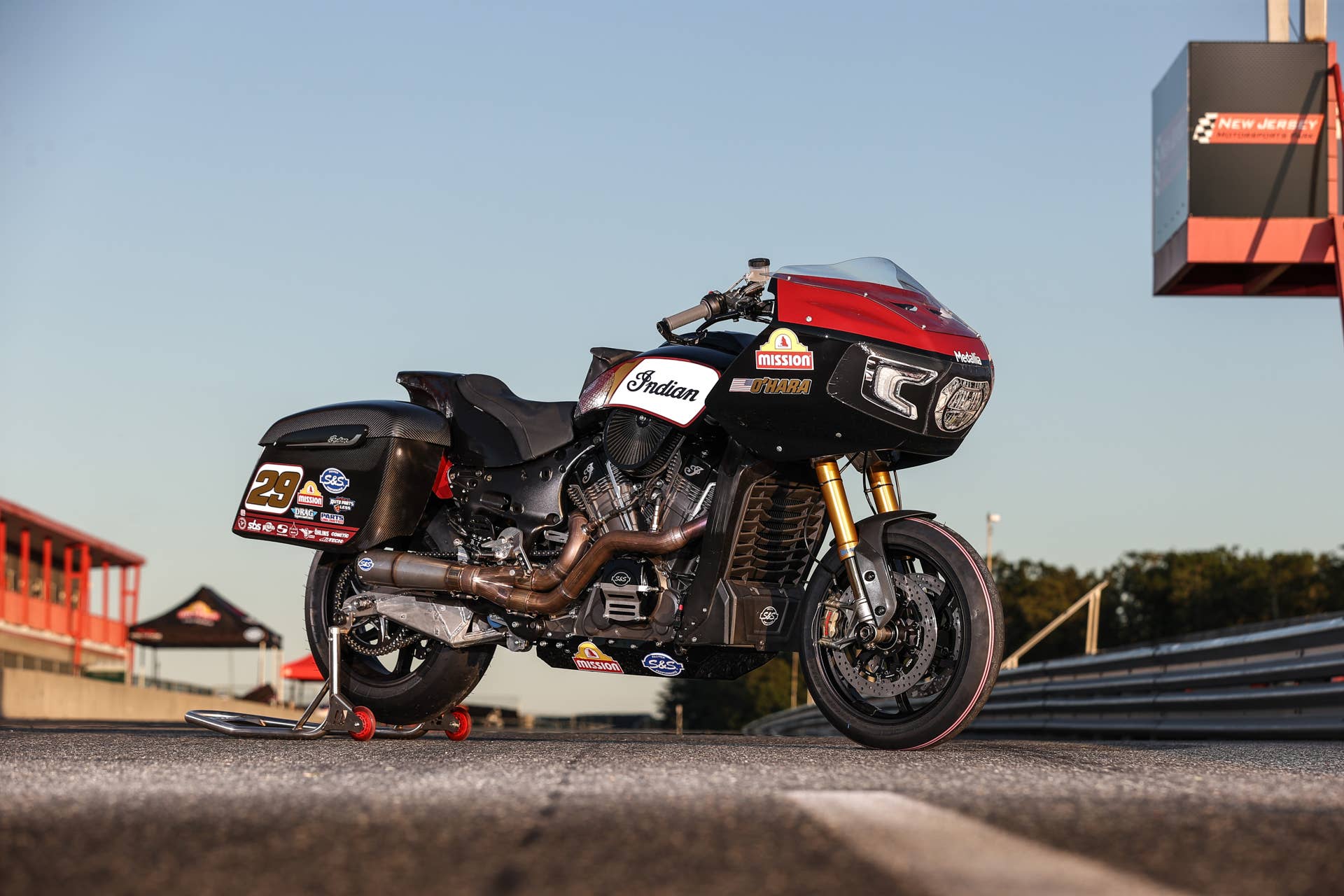 Riding Hot Laps on Indian Challenger Dark Horse Motorcycle - Men's