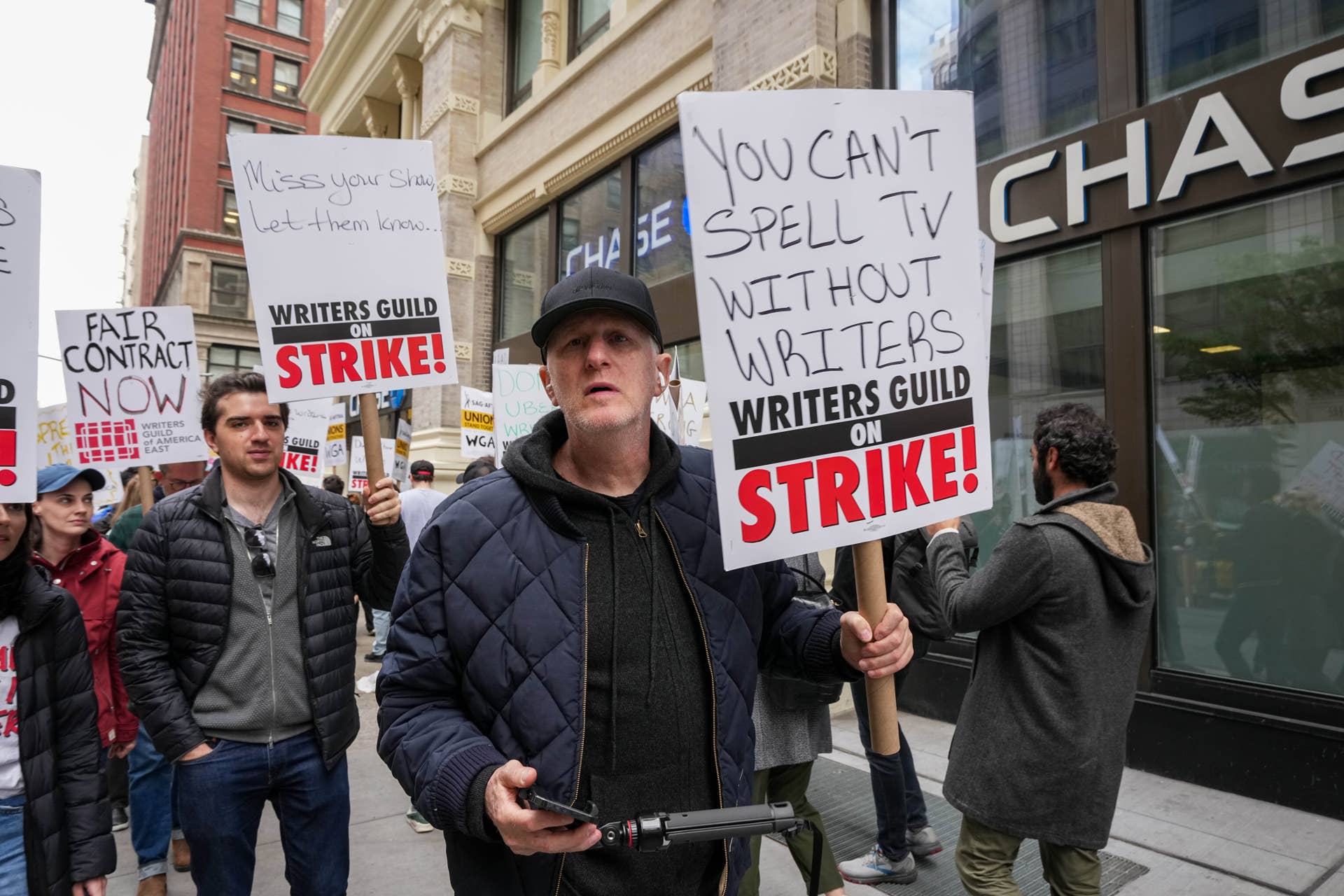 All the Celebrities Spotted on Writers Strike Picket Lines - Men's Journal