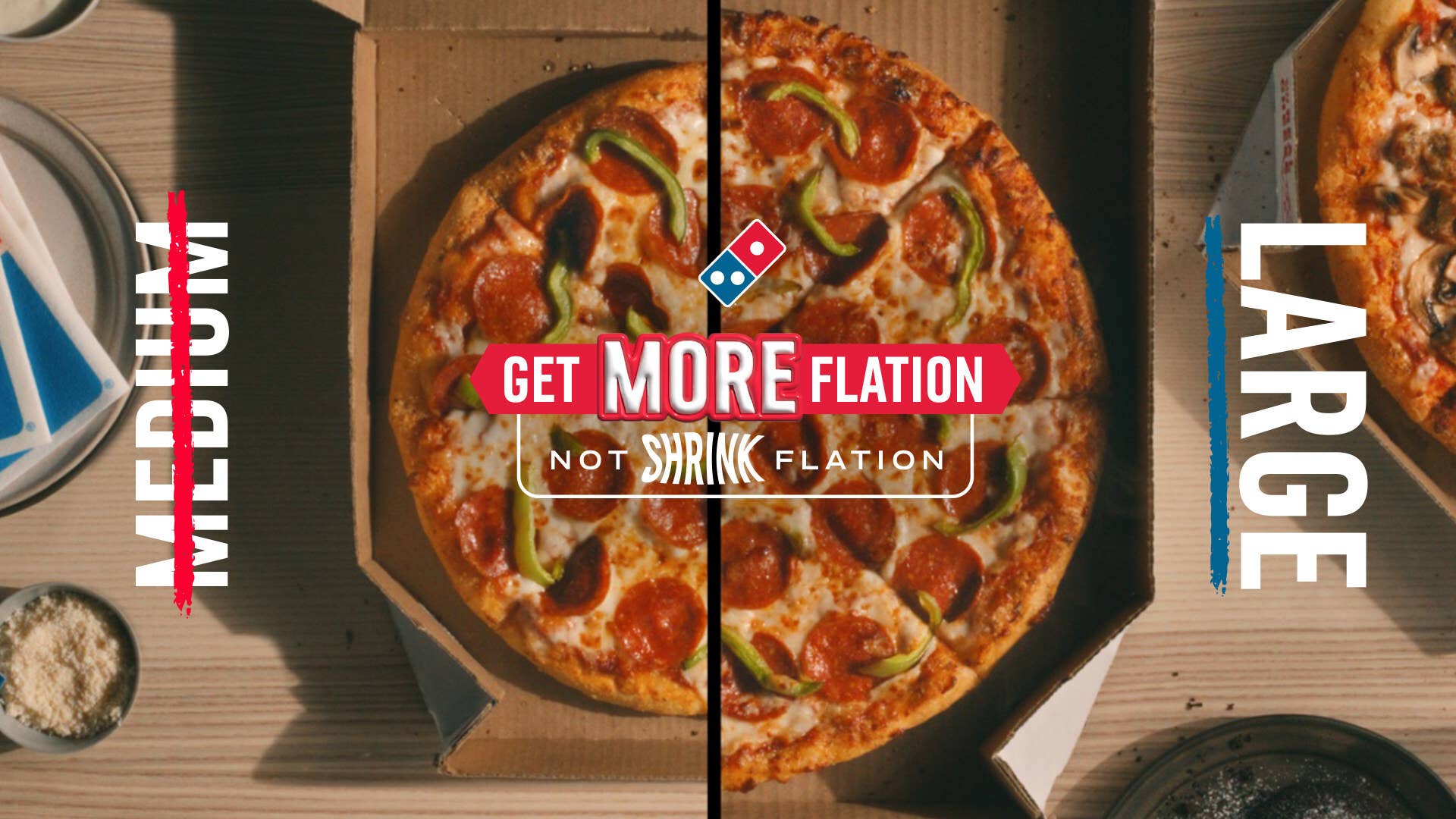 Pizza Inflation Domino's Responds to Shrinking Portions With Inflation-Themed Pizza ...