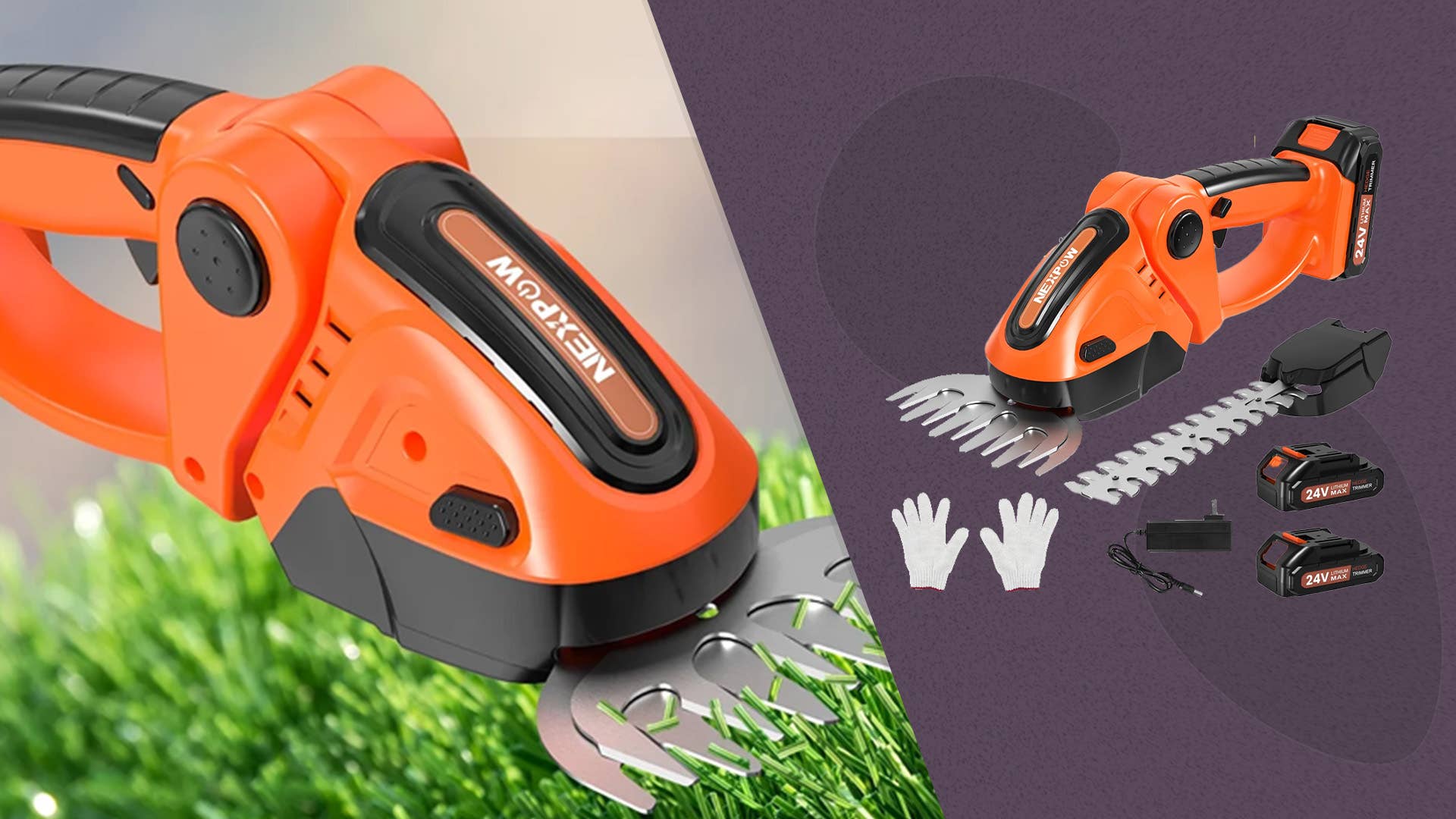 NEXPOW Cordless Hedge Trimmer