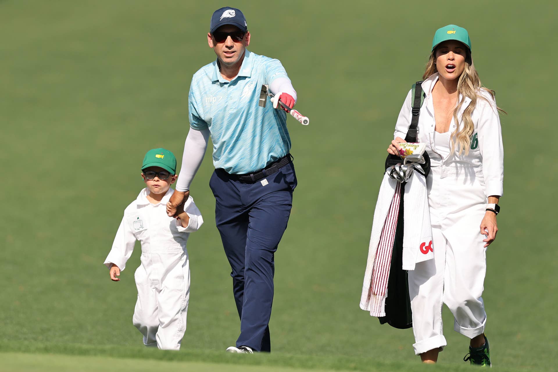sergio garcia wife mini dress Sergio Garcia's Wife Stuns in Unbuttoned Outfit at Masters