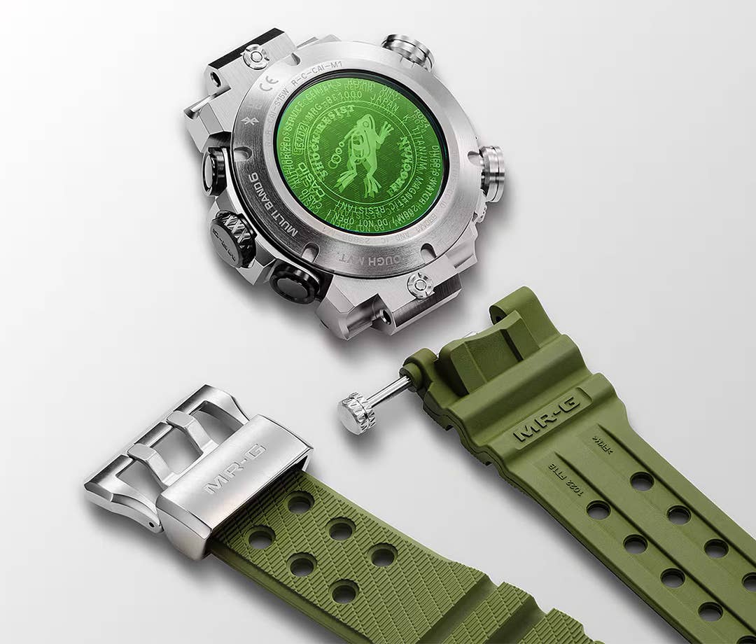 G-SHOCK Frogman グリーン(ジャンク品) Casio G-Shock MR-G Frogman Green Rubber Strap Watch 56mm