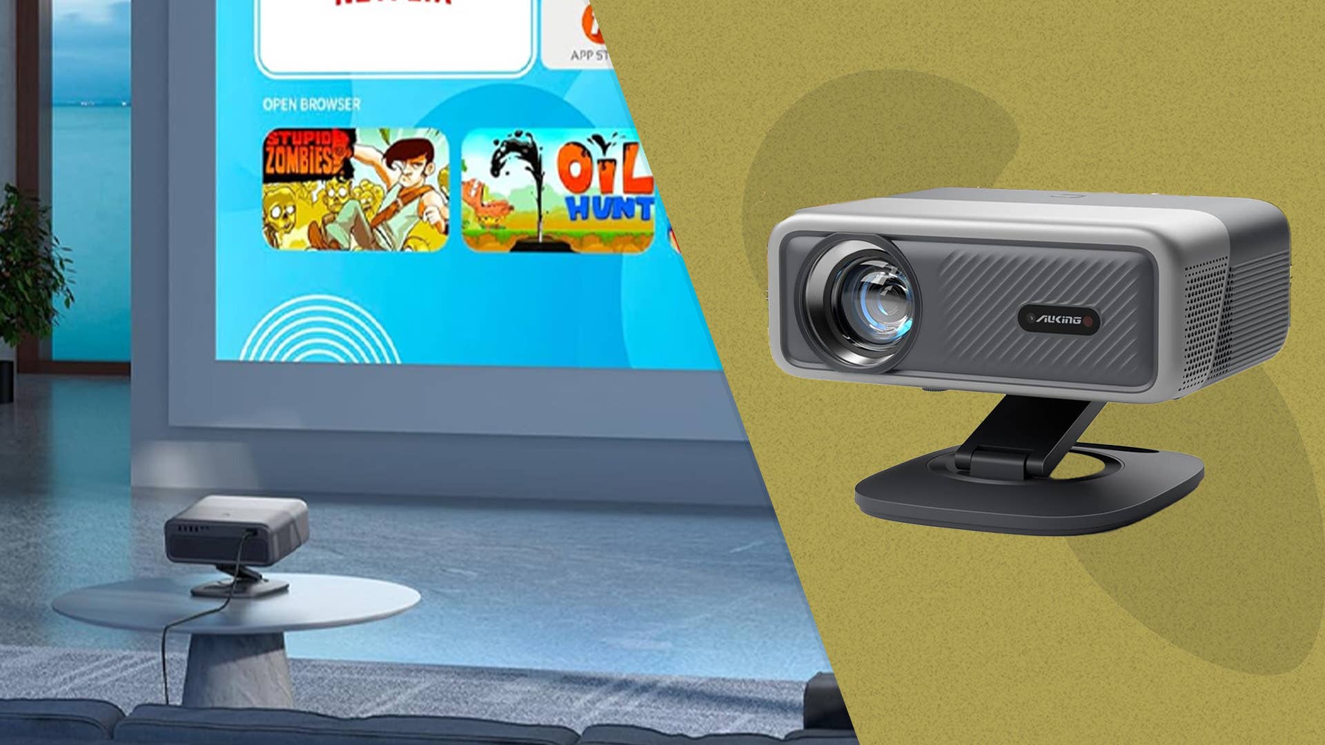 Projecter Computer Amazon Is Selling a 4K Projector for 50% Off Right Now - Men's Journal