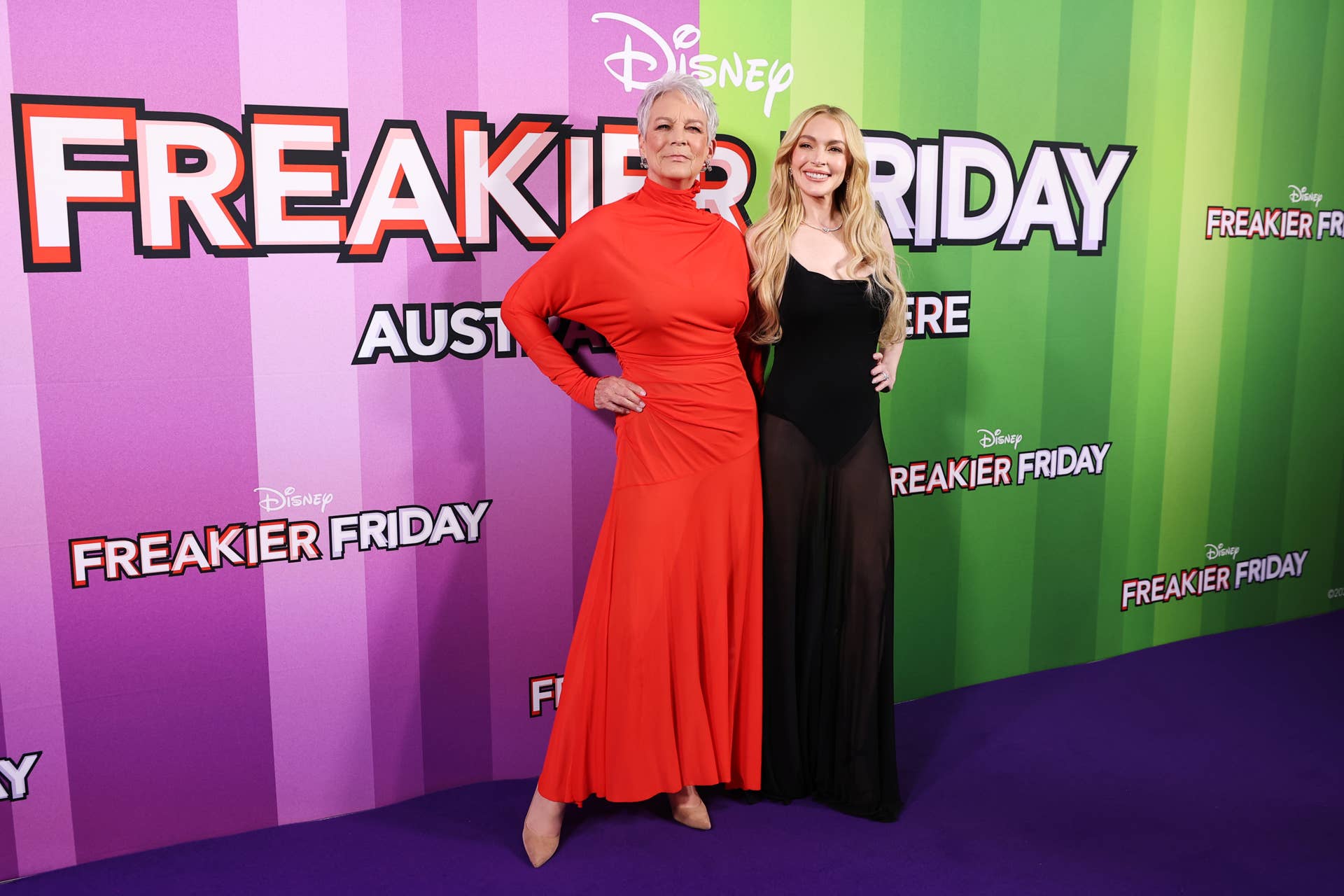 freakier friday red dress The Freakier Friday London Premiere Was Anything But Subtle