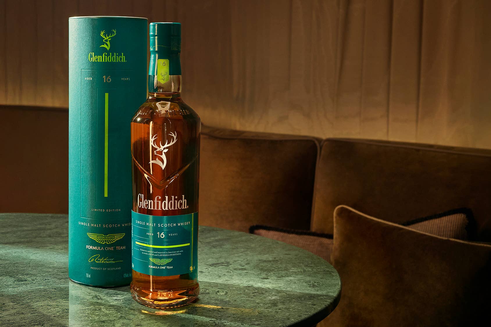 Glenfiddich and Aston Martin Formula One Team Release Scotch