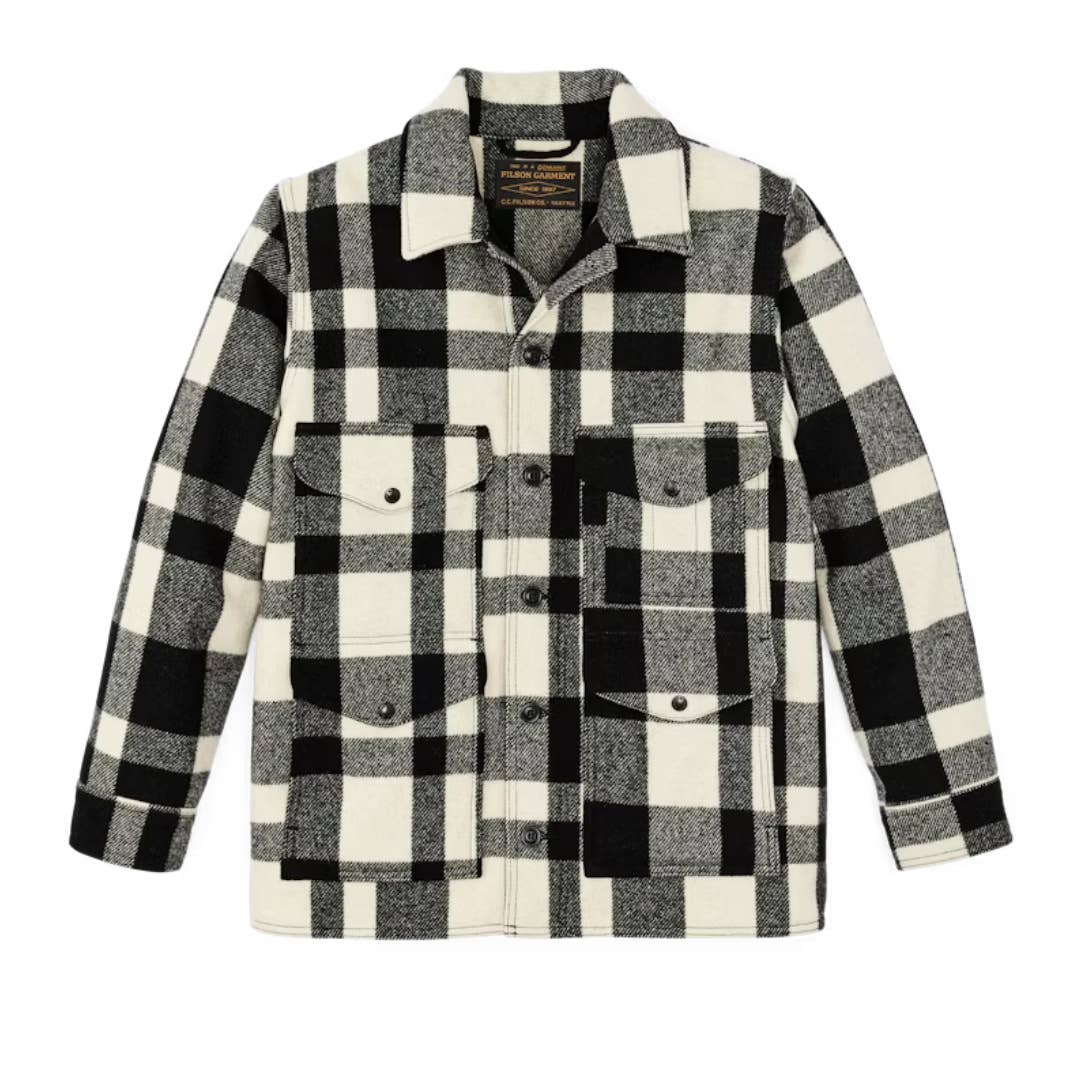 FILSON MACKINAW WOOL CRUISER JACKET美品！ Mackinaw Wool Cruiser Jacket - Natural/Black Heritage Plaid