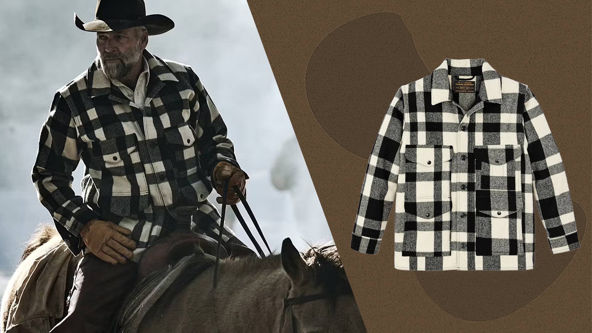 ジャケット・アウター FILSON MACKINAW WOOL CRUISER JACKET Mackinaw Wool Cruiser Jacket - Natural/Black Heritage Plaid
