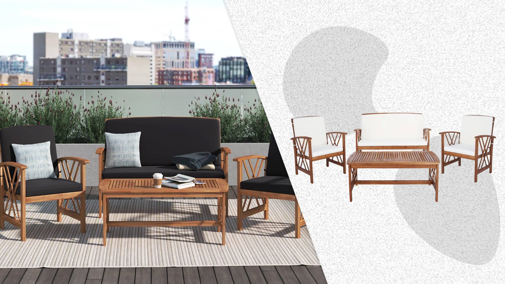 Calhoun 4-Piece Patio Furniture Set - Thumbnail 5