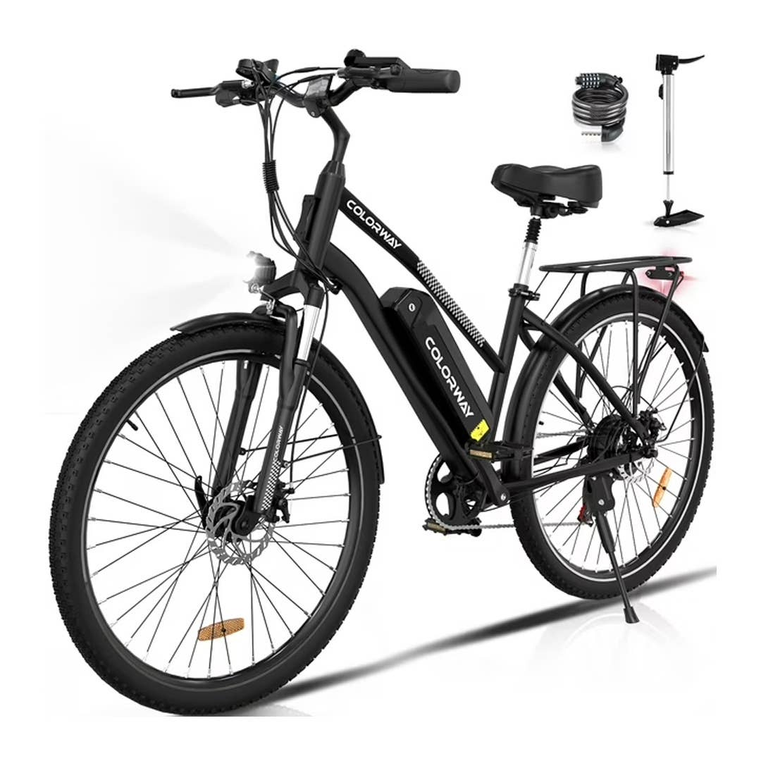 colorway 500w electric bicycles Bike BK6M Colorwayebike US battery level COLORWAY 500W Electric Mountain E-Bike
