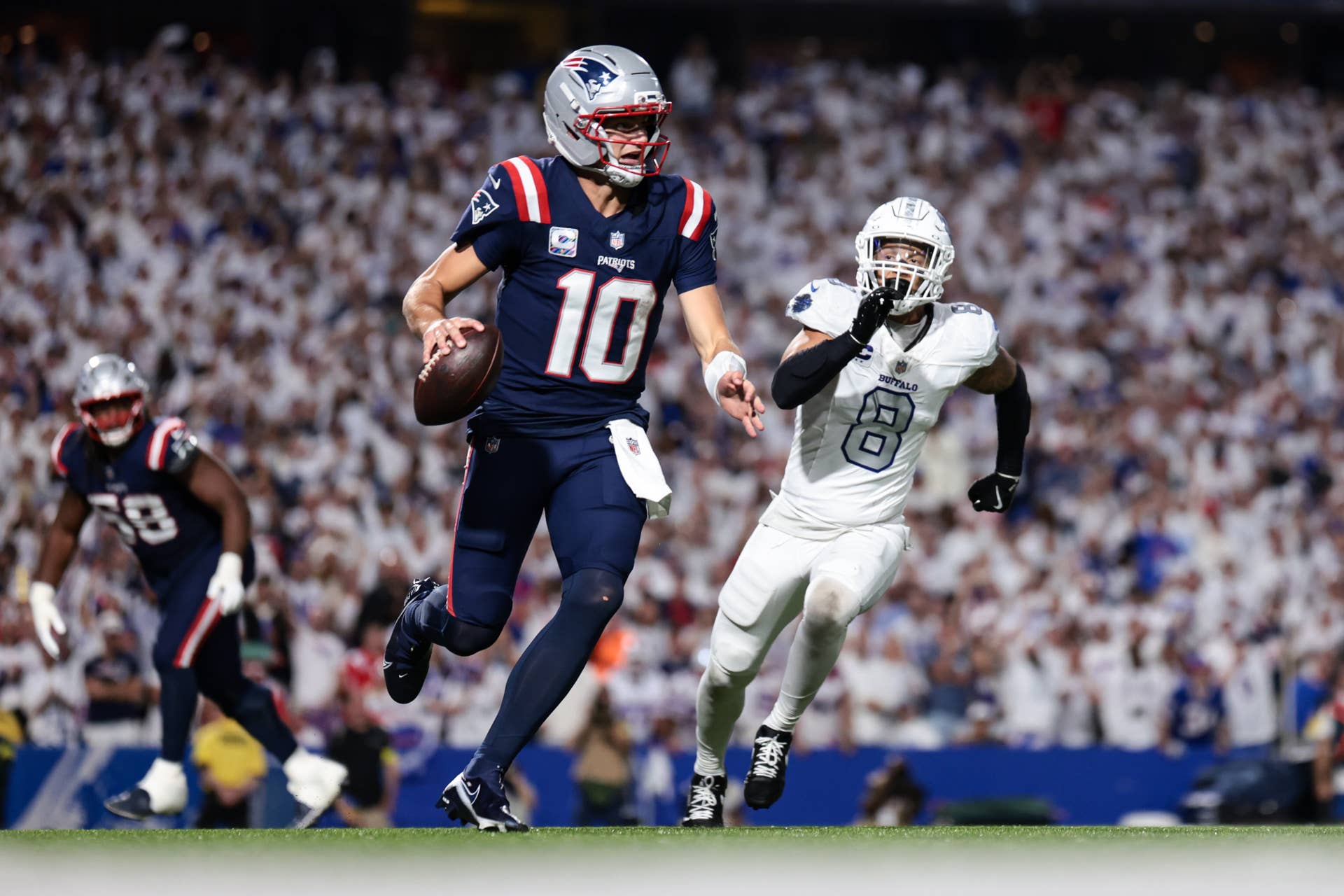 New England Patriots defensive back in Patriots-Bills context