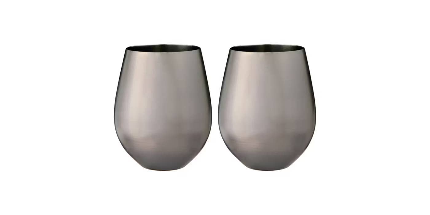 Aldi's $10 Stainless Steel Wine Glass Set Is Back on Shelves - Men's Journal