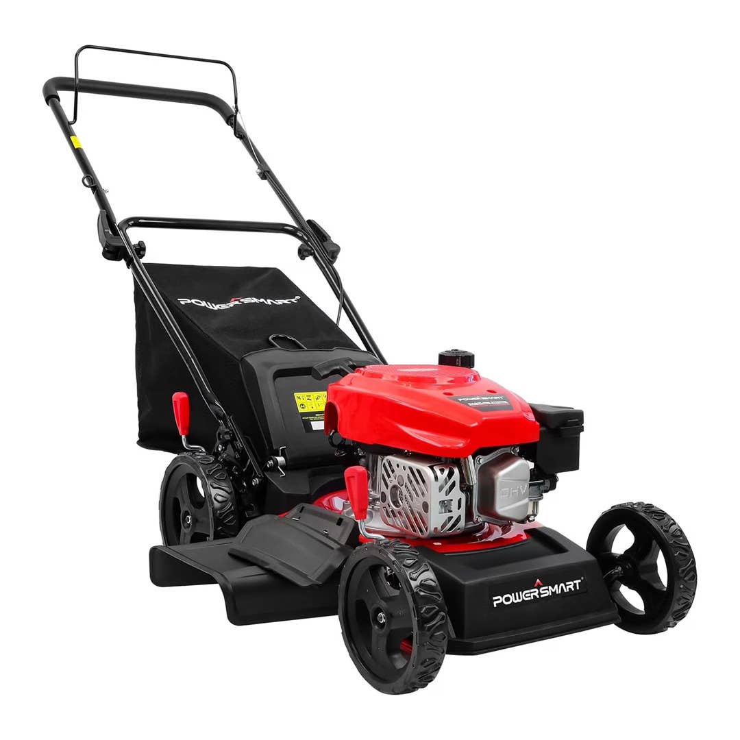 seizeen gas push lawn mower with bag