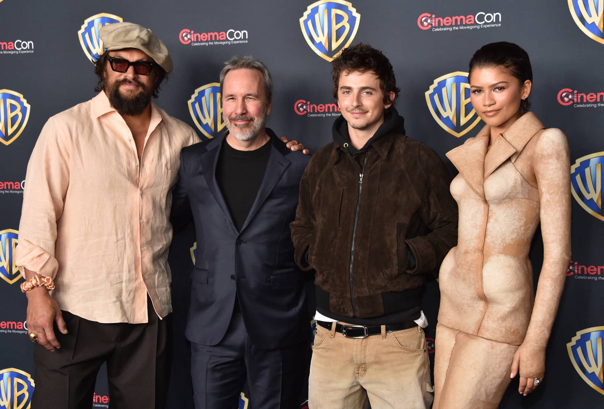 Denis Villeneuve with his cast of "Dune: Part Three" at CinemaCon 2026.