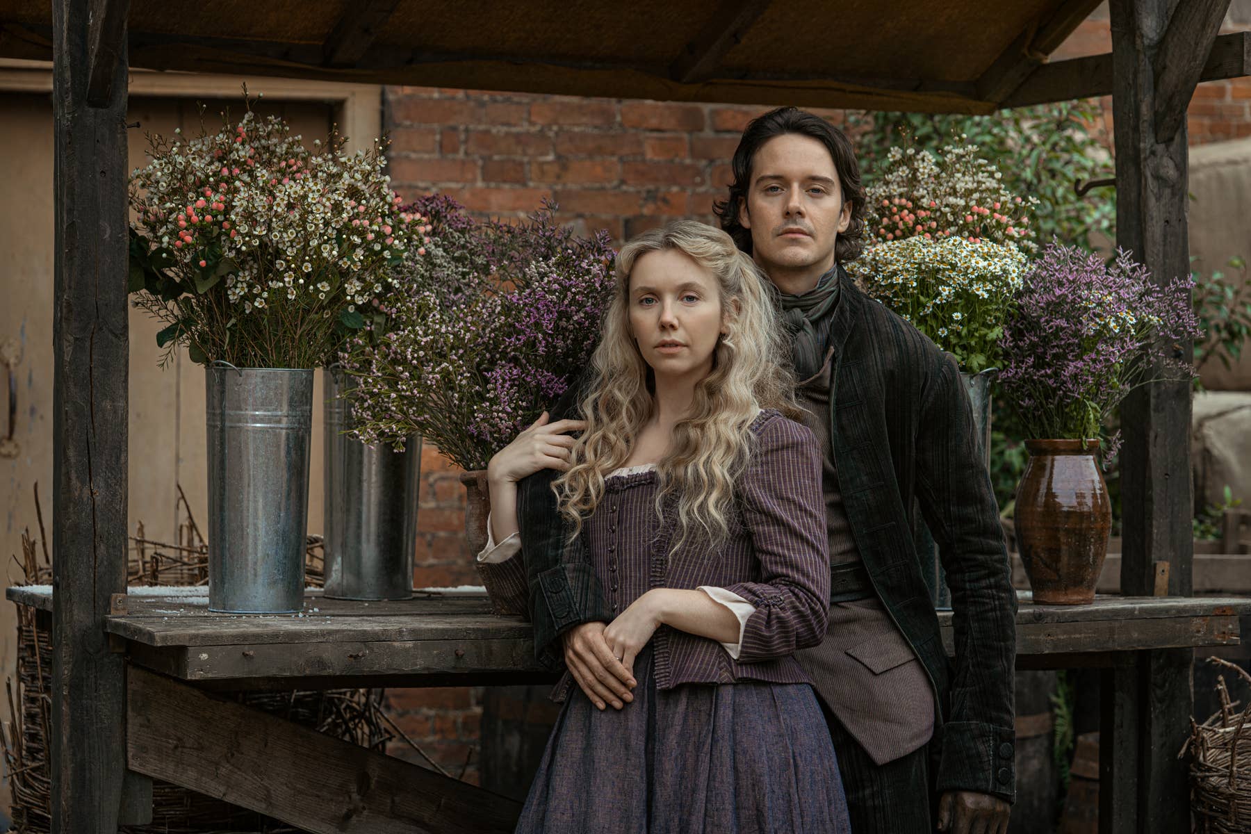 Exclusive: Lauren Lyle and César Domboy on the 'Hard-Earned' Return of Fergus and Marsali - Men's Journal