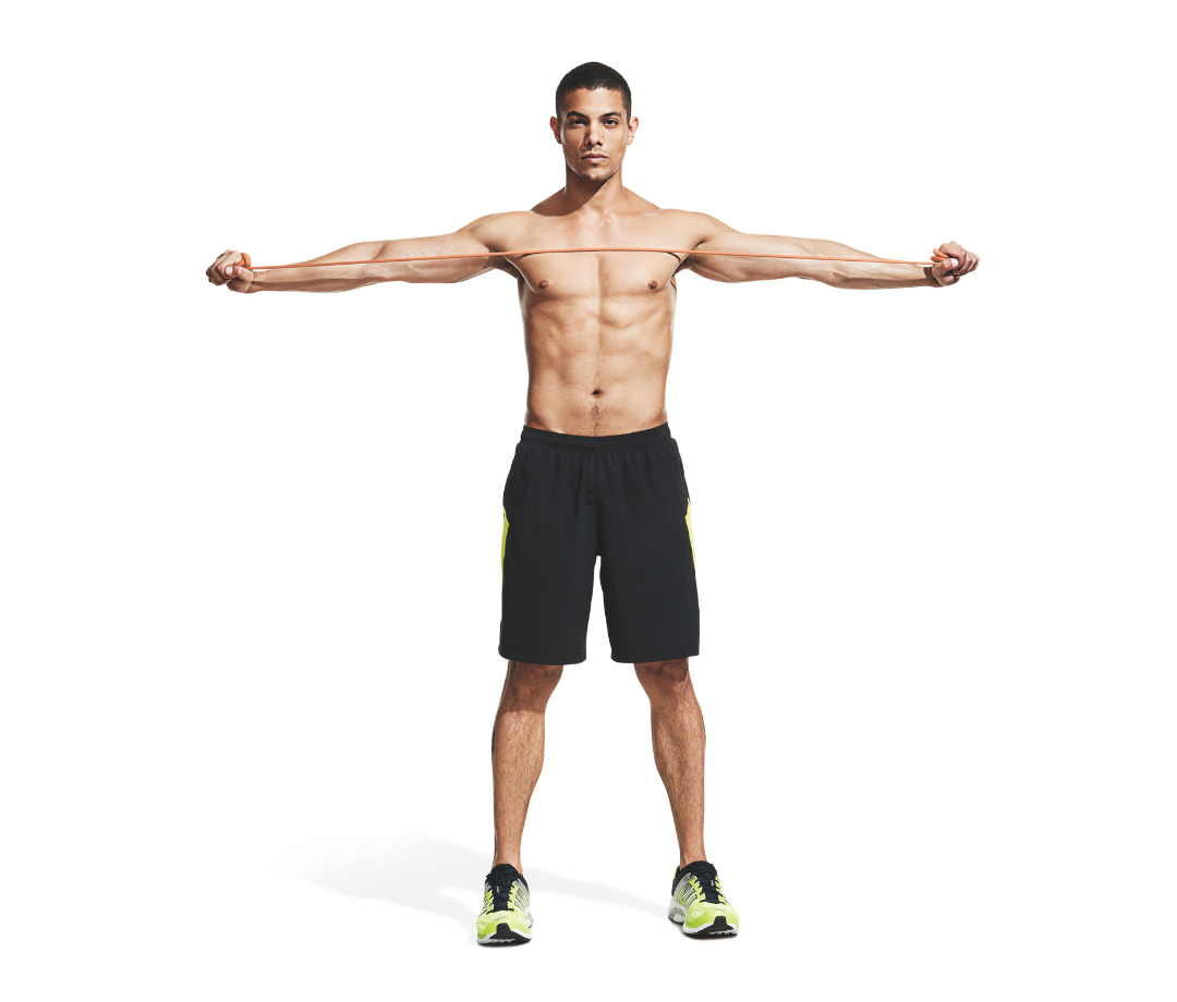 Banded External Rtoation Shoulder Warmup Stretches and Exercises to Fix Shoulder Pain - Men's ...