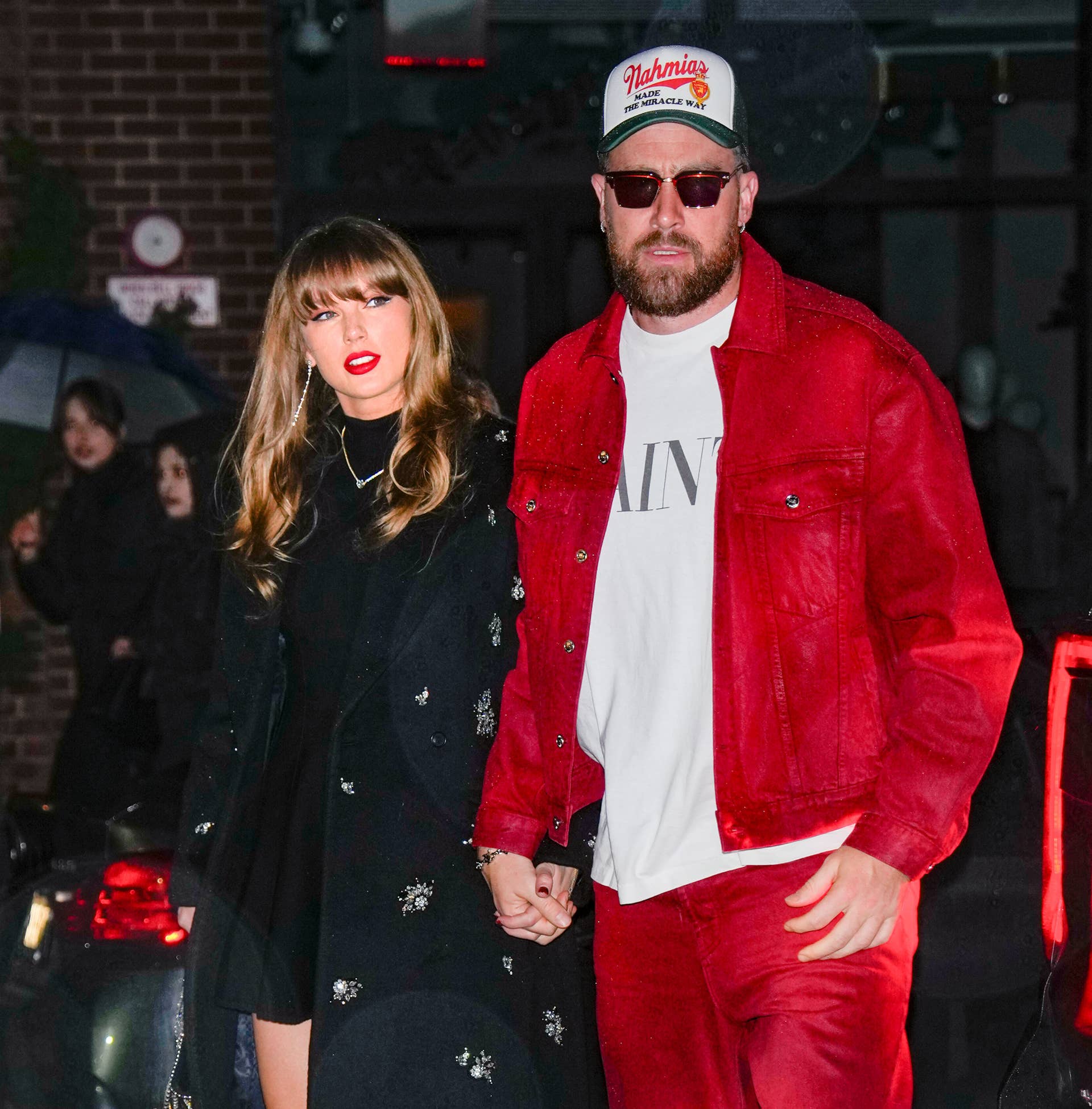 Taylor Swift and Travis Kelce in New York City.