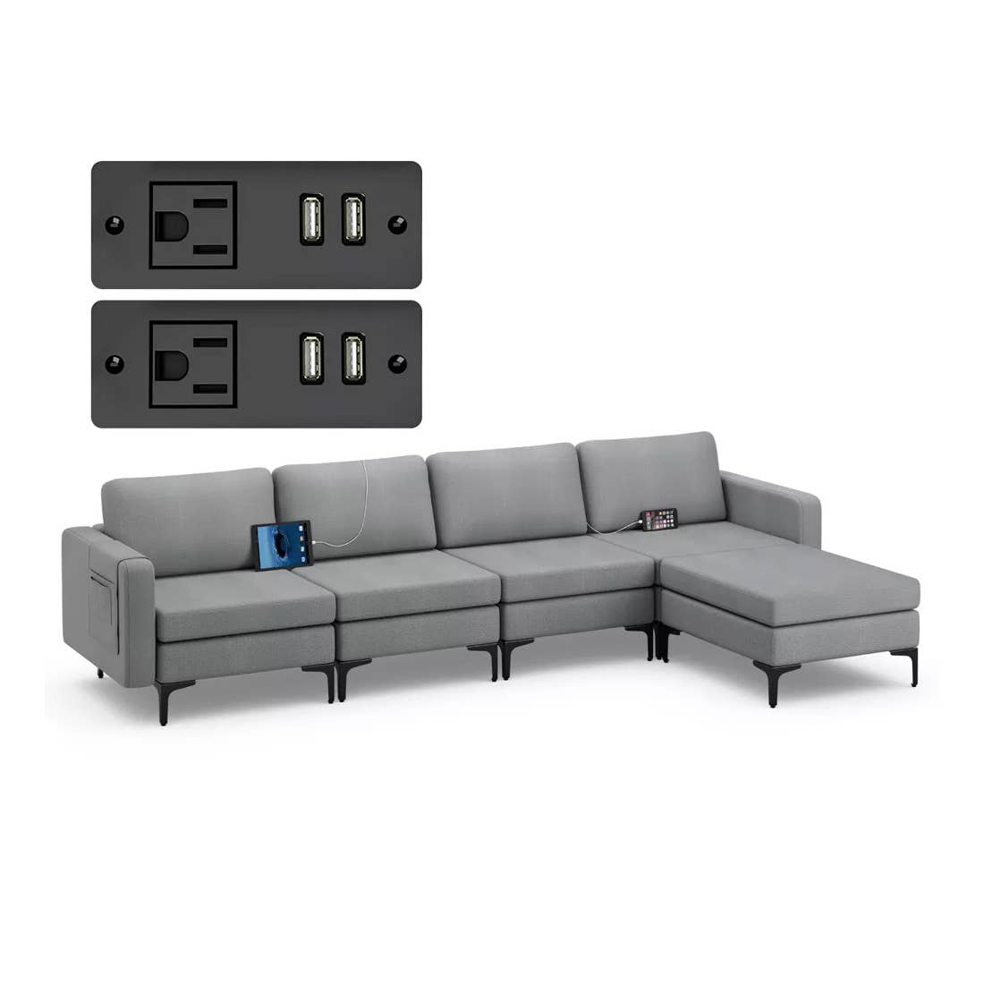 Target Journal Costway's 4-Seat L-Shaped Sectional Is 88% Off at Target - Men's Journal