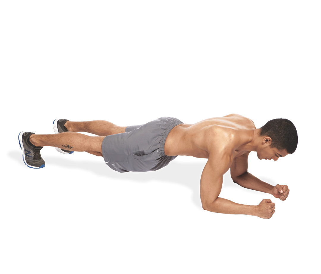 Forearm Plank Example Military Fitness Coach Shares 15-Minute Bodyweight Workout - Men's Journal