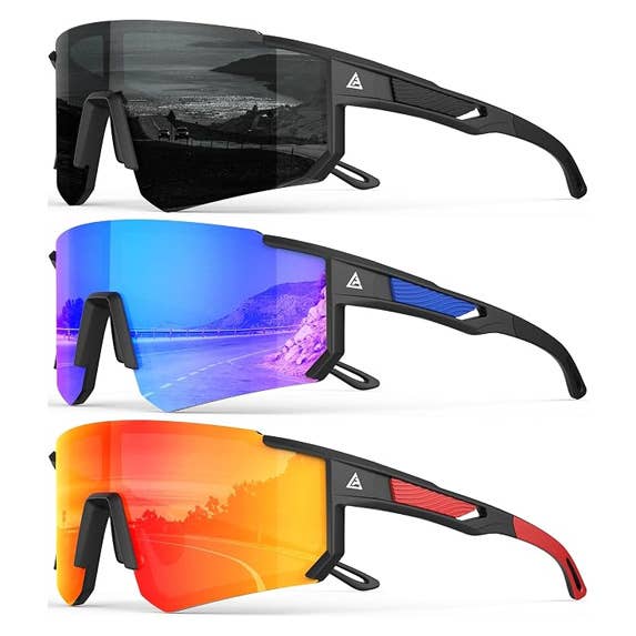 Qally Polarized Sports Sunglasses 3-Pack, From $18 (was $25)