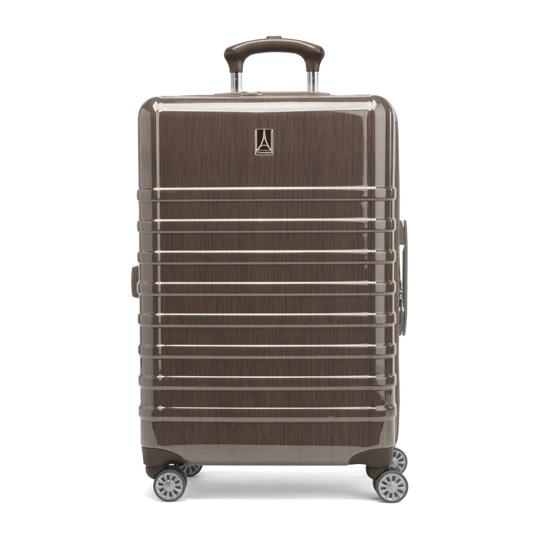 tobacco carry on luggage 2FIRSTS making it particularly useful when extra space is needed Travelers Club Richmond 22-inch Hardside