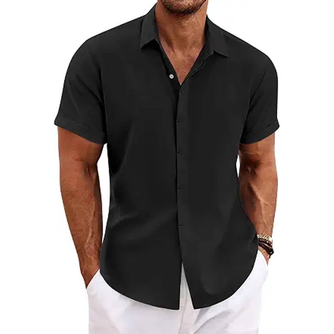Coofandy Linen-Blend Button-Down Shirt&comma; &dollar;24 &lpar;was &dollar;35&rpar;