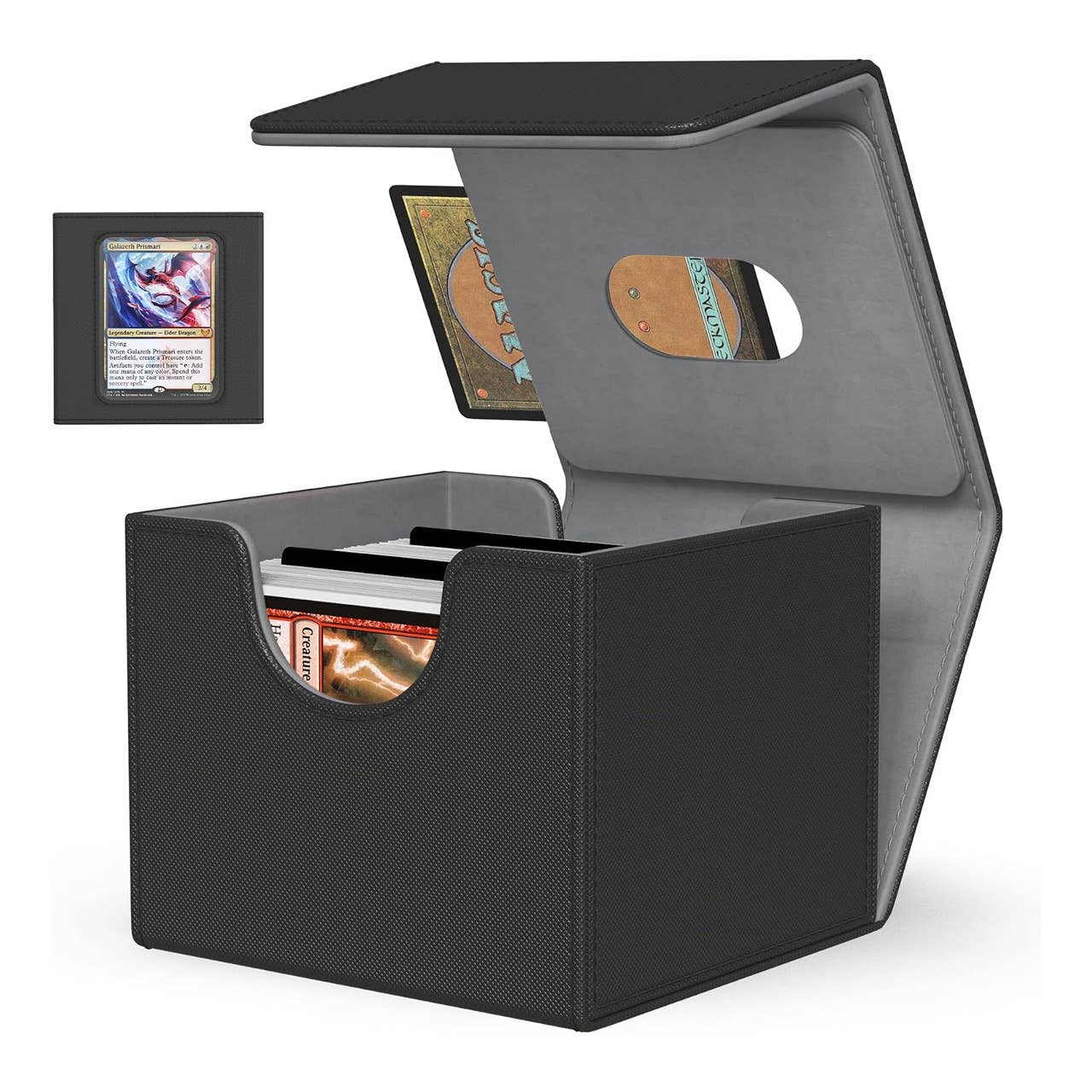 mtg commander decks amazon Sells a $10 TCG Deck Box With a Front Display Window Etched Display Commander 5c Style:Jump Scare! Box topper Herald's Horn