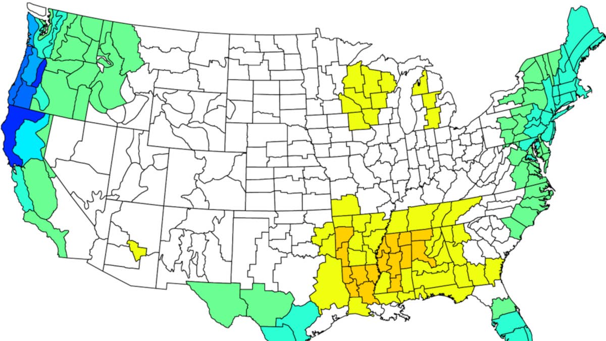 NOAA Map Predicts US States Facing Heavy Snow This Winter
