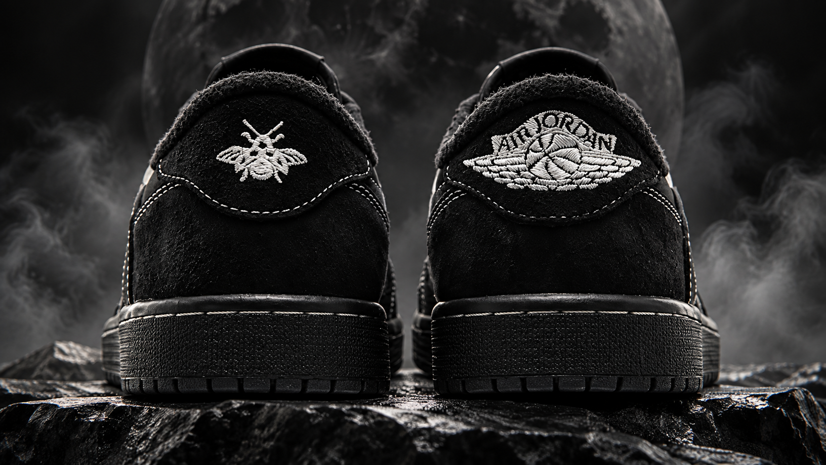 Air Jordan 1 Travis Scott 'Black Phantom': Cactus Jack Meets Black Suede