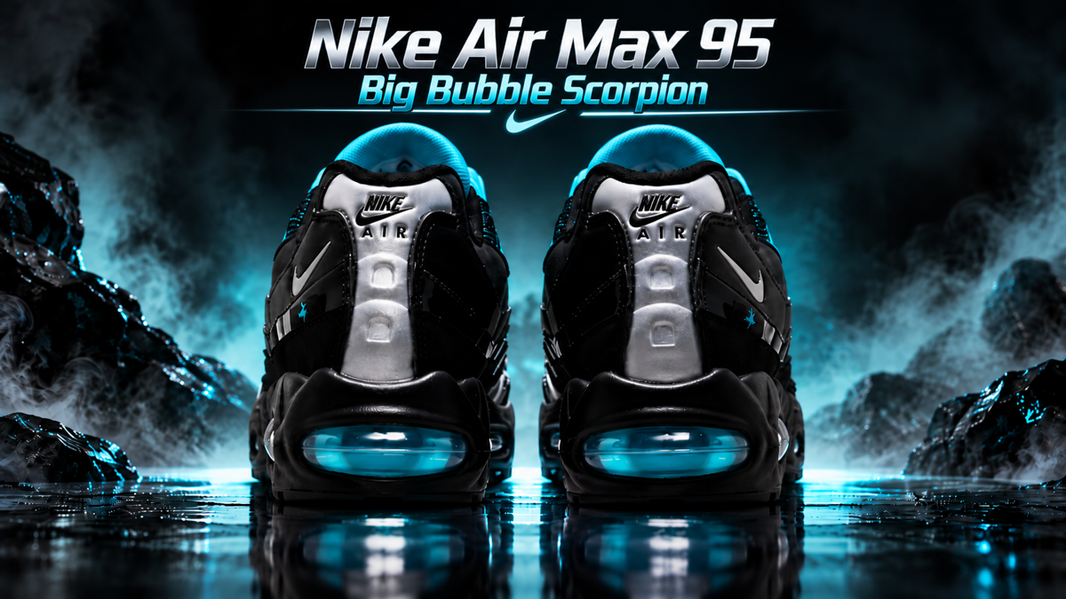Nike Air Max 95 Big Bubble 'Scorpion': Black Layers, Gamma Blue Air