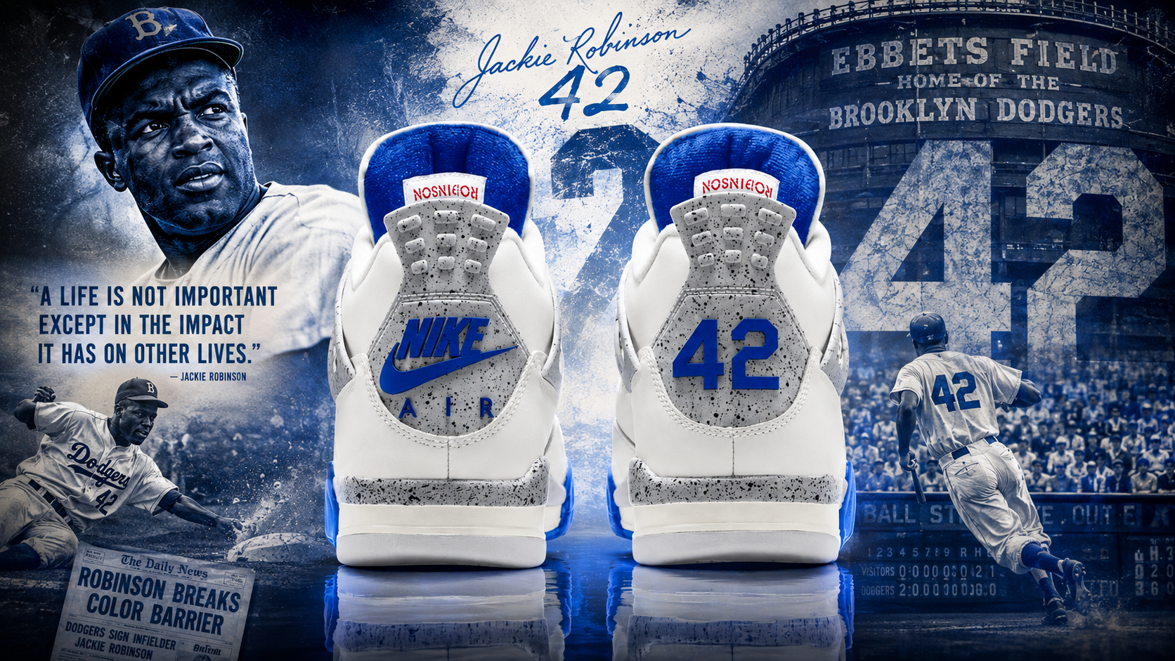 Air Jordan 4 'Jackie Robinson' Honors No. 42 — Release Date & Where to Buy