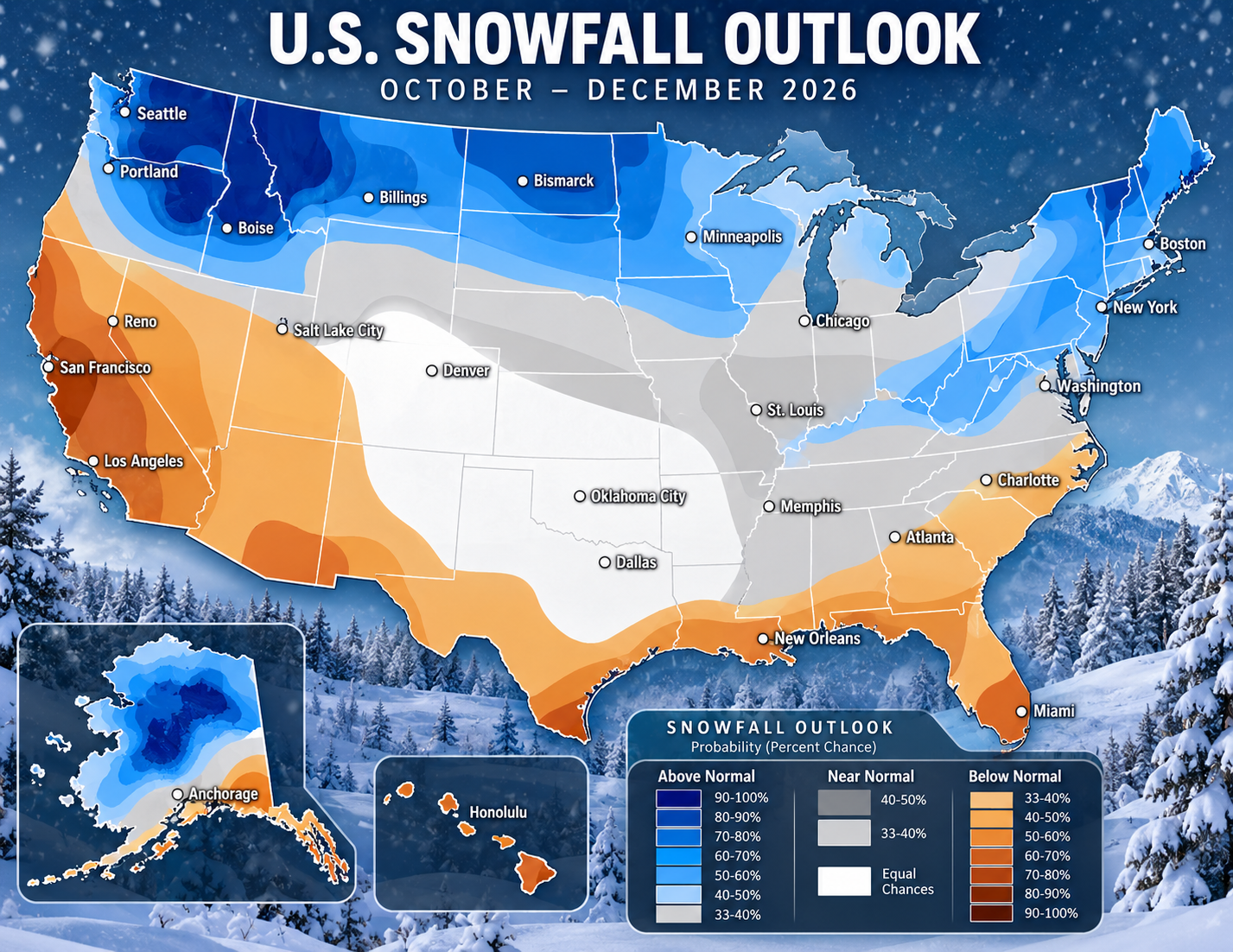 Snow Map February New Map Shows the Best Places for Skiers to Find Snow This Winter - Men ...