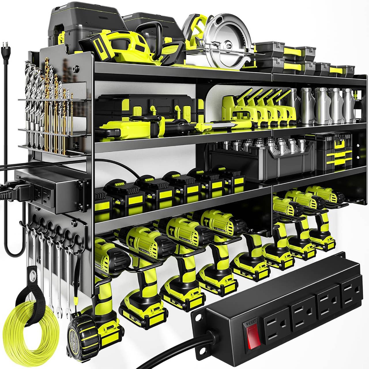 Power Station Rack Amazon Sells a $56 Tool Rack With a Built-in Battery Charger - Men's ...