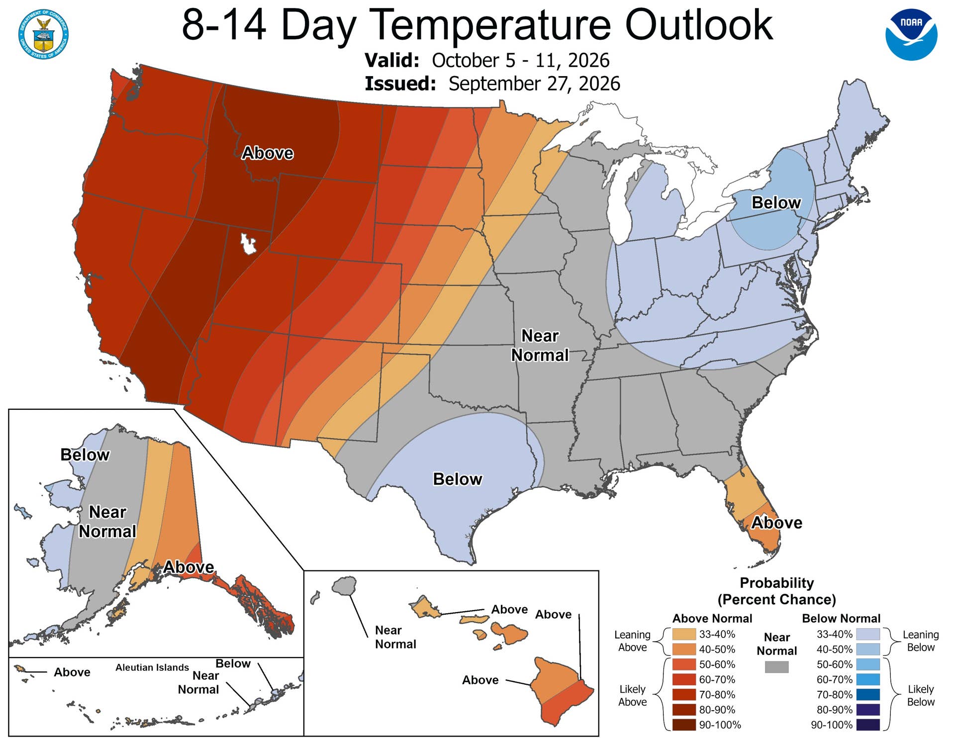 Waether Maps NOAA Maps Show Temperature & Precipitation Forecasts Into October - Men ...