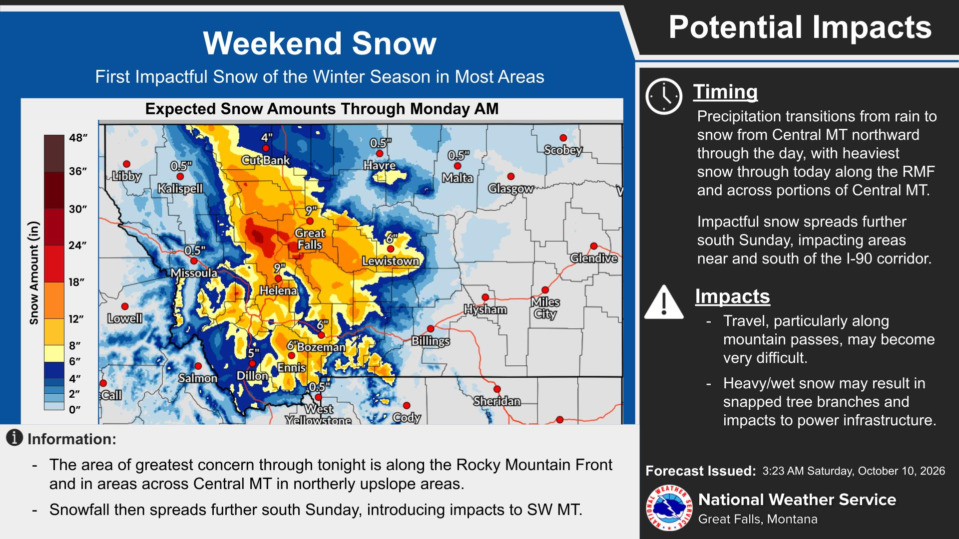 Snowflake Chris Winter Storm Warning: 14 Inches of Snow, 40 MPH Winds Threaten Montana ...
