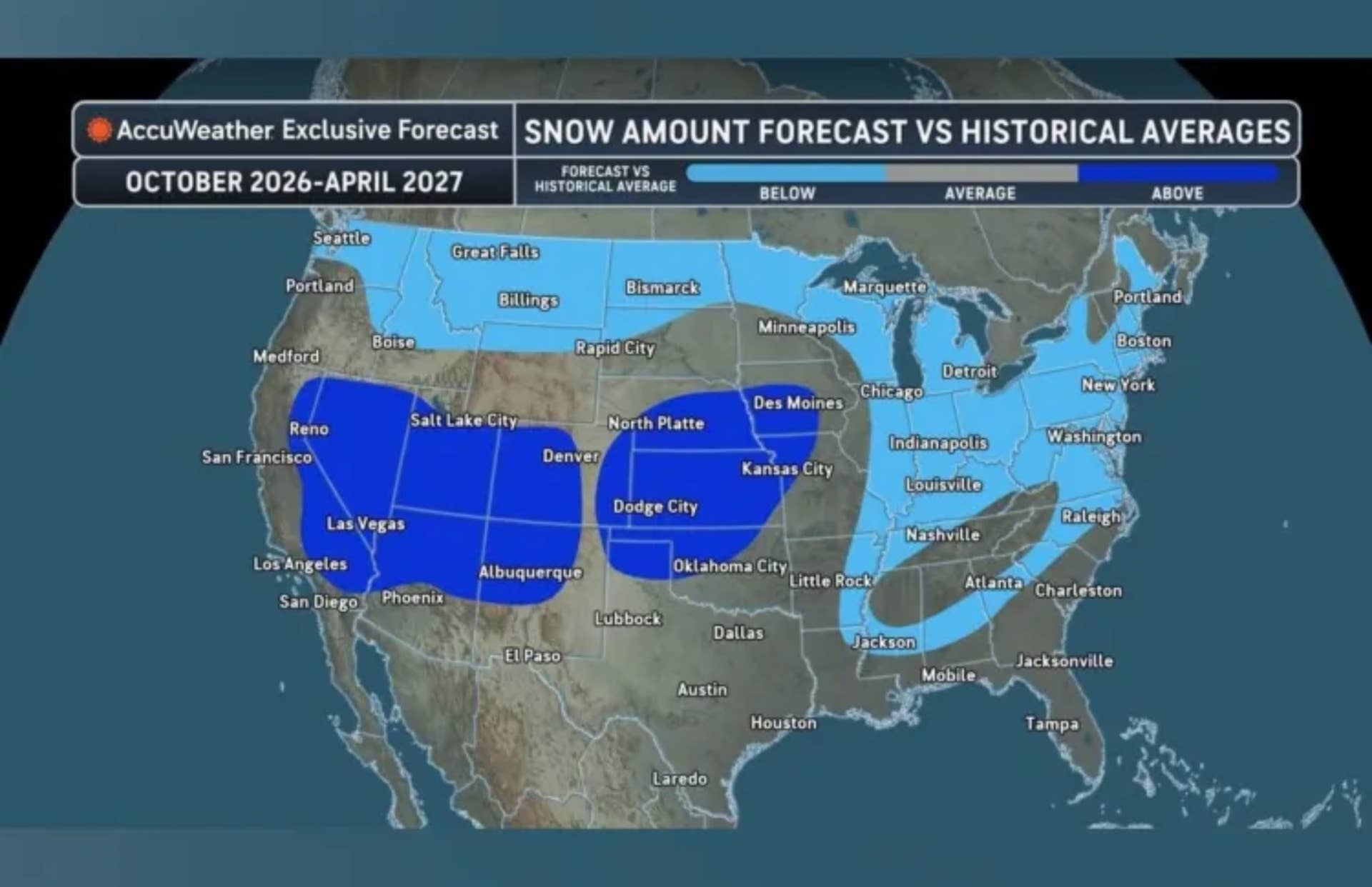 Snow Running Way New Forecast Shows US States Facing First Snow, 45 MPH Winds and ...