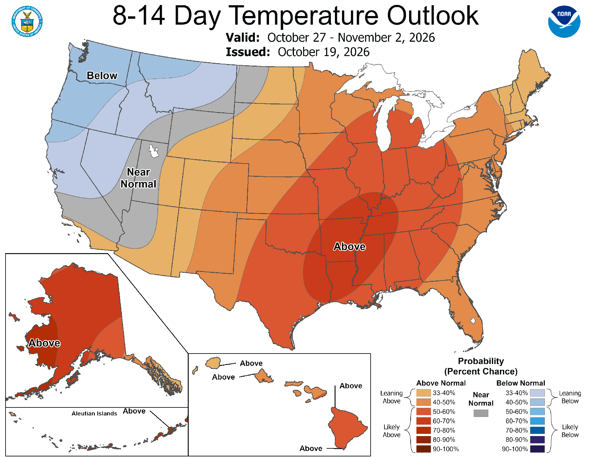 NOAA Map Shows US States Facing Winter Weather in November