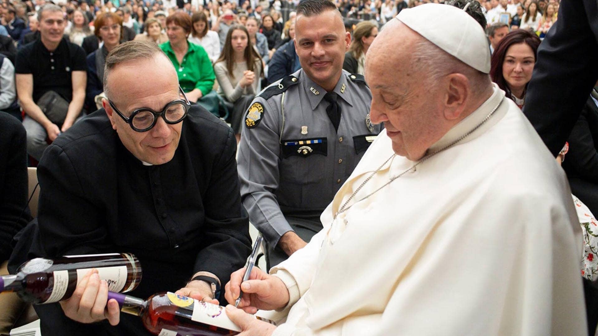 How a Kentucky Priest Brought Rare Bourbon to the Vatican—and Got Pope Francis to Sign Bottle No. 1