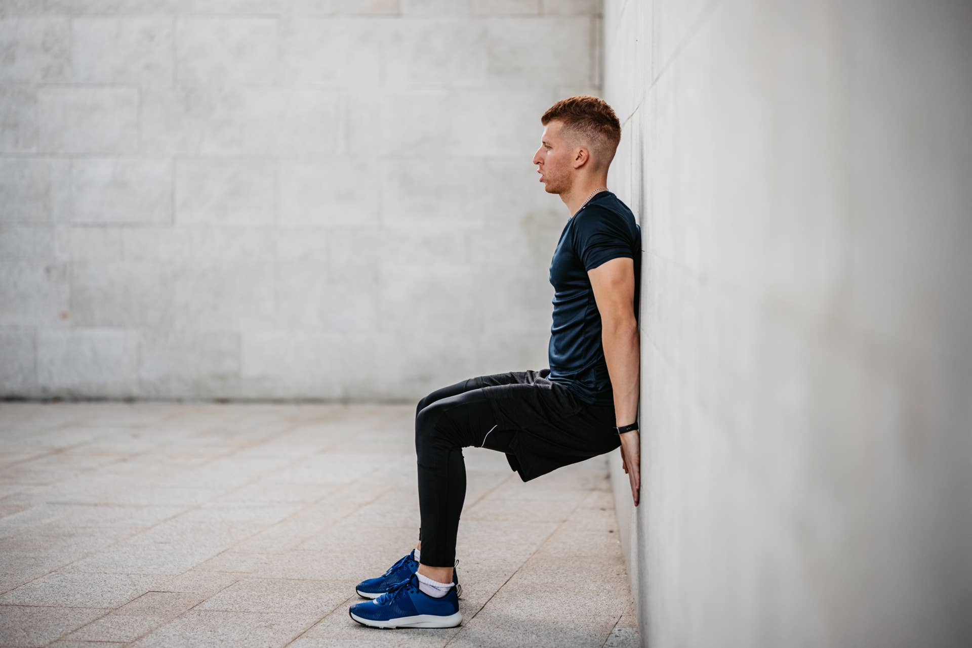 The Isometric Wall Sit Challenge That Will Set Your Quads on Fire