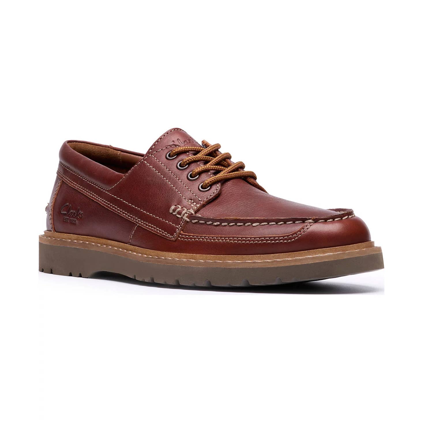 Clarks Men’s Weltridge Moc Toe Casual Lace-Up Shoes, $72 (was $120) at Macy’s