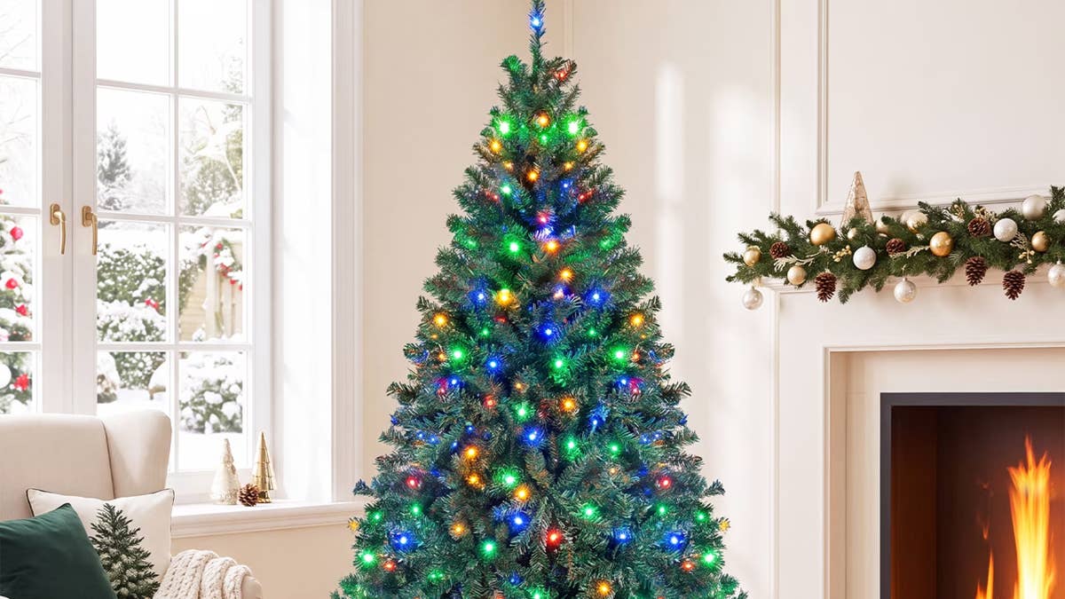 Walmart Is Selling Pre-Lit Artificial Christmas Trees Starting at $32 With Lights That Blink and Change Colors