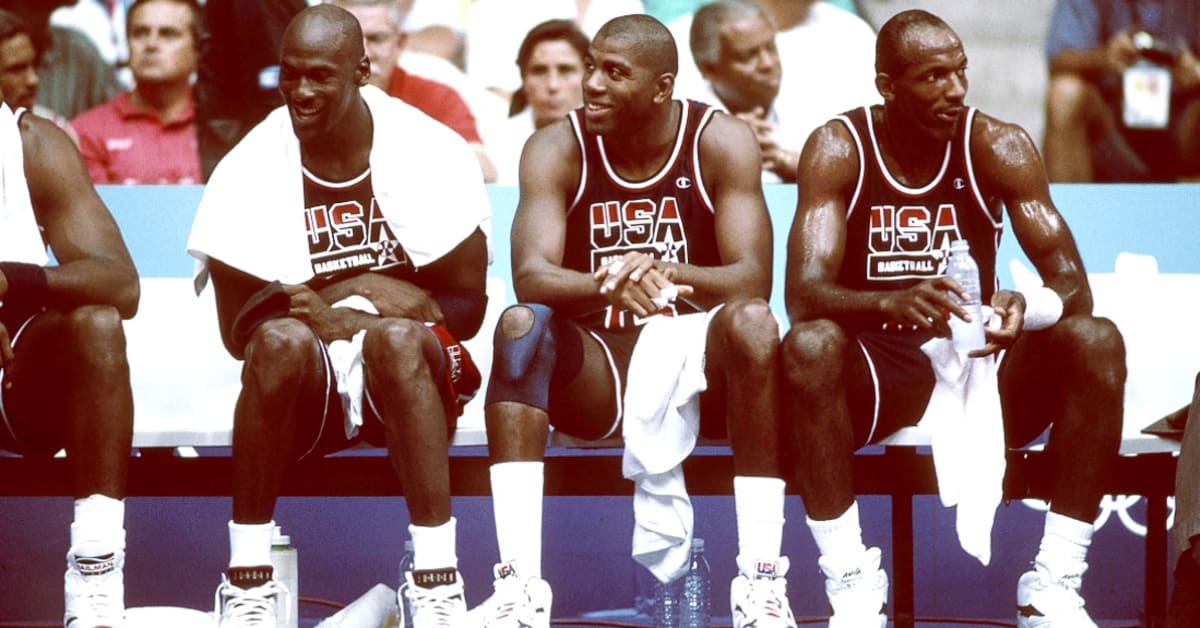 Bird, Johnson & Jordan USA Basketball  Dream team, Usa basketball, Nba  legends
