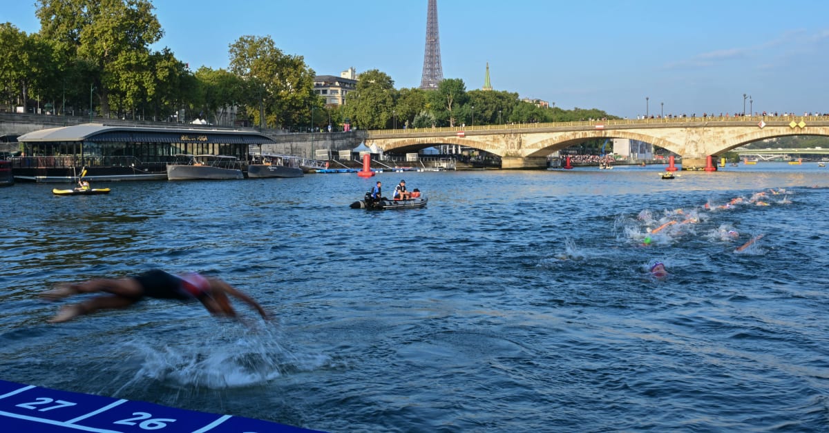 Paris 2024 Olympic Hopefuls Swim in the Seine for First Tests Men's