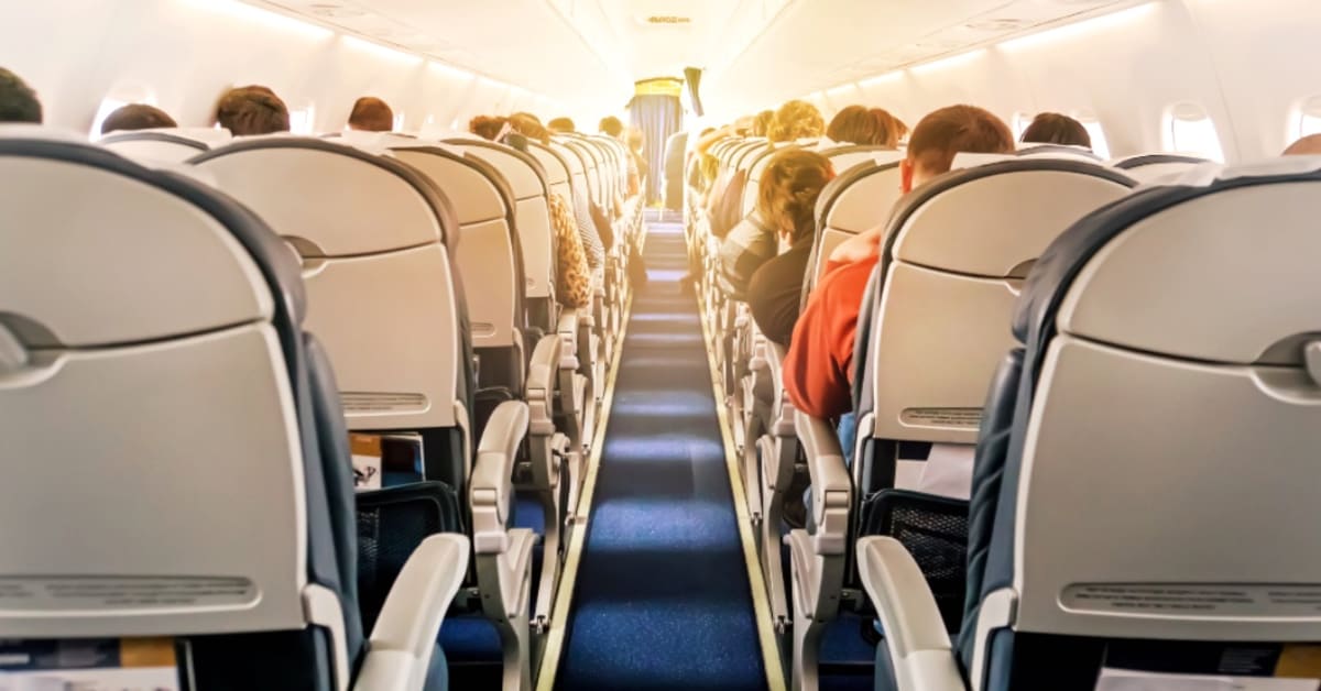 TikTok Video Shows Airline Passenger Encroaching Onto Seatmate Men