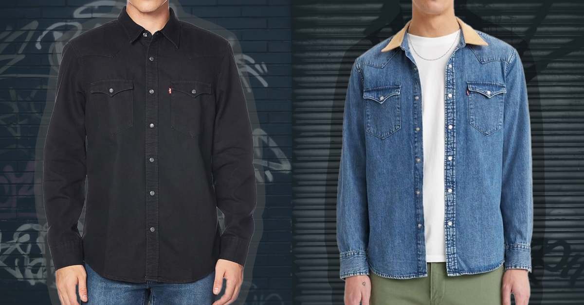 Levis denim shirt sale clearance