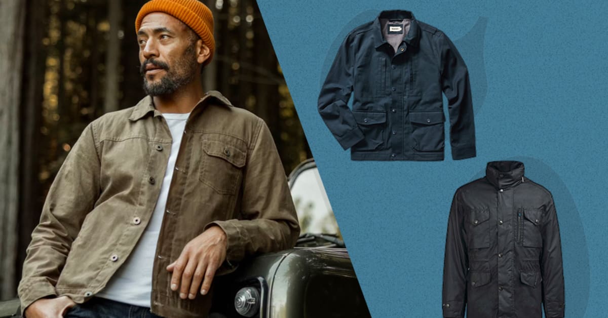 Mens waxed field jacket on sale