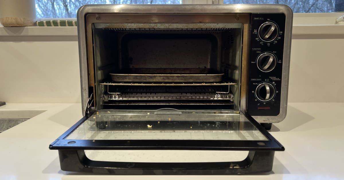 How to clean toaster oven tray sale