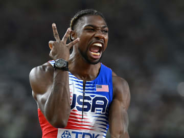 Noah Lyles Gives Update on Race Against NFL… 