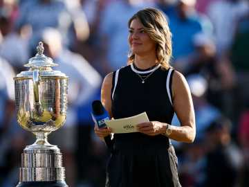 Rickie Fowler, Amanda Balionis Interview at Charles Schwab Challenge Causes a… 