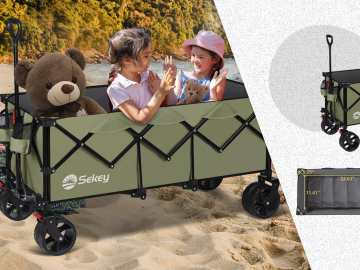 Amazon Is Selling a ‘Very Sturdy’ Collapsible Beach Wagon for 50% Off Right Now, and Shoppers Say It’s ‘a Beast’… 